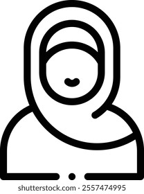 islamic icon. Thin Linear Style Design Isolated On White Background