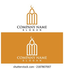 islamic icon vector illustration template design