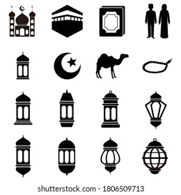 Islamic icon vector symbol isolated illustration white background