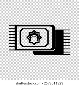 Islamic iconic factor design. black with a transparent background