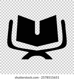 Islamic iconic factor design. black with a transparent background