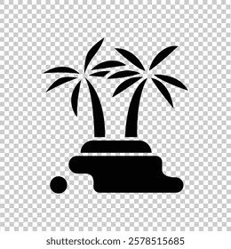 Islamic iconic factor design. black with a transparent background