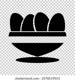 Islamic iconic factor design. black with a transparent background