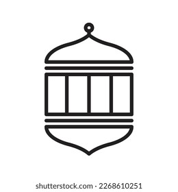 Islamic Icons Line Art Vector, Ramadan Kareem Elements, Eid Mubarak Design Elements, Muslim Prayer, Mosque
