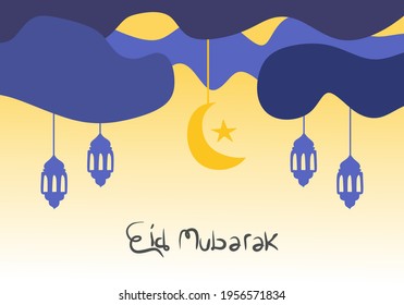 Islamic id mubarak background template