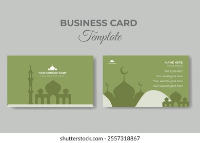 Islamic identity card design template
