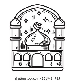 Islamic Illustration Colorless - Islamic-15