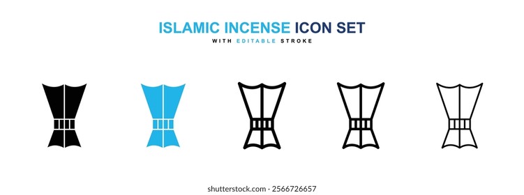 Islamic incense icons vector collection pack.