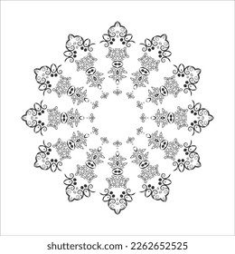 Islamic, indian and arabic vector in mandala shape.