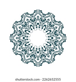 Vector islámico, indio y árabe en forma de mandala.