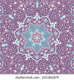 Islamic or indian floral pattern in Victorian style. Ornamental for Card for cafe, shop, print, banner, wedding invitation, book cover, certificate. Save the date. Arabic Dubai turkish Islam