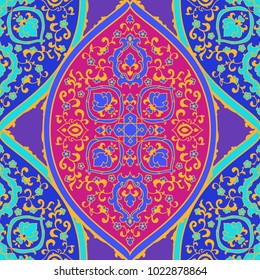 Islamic or indian floral pattern in Victorian style. Ornamental for Card for cafe, shop, print, banner, wedding invitation, book cover, certificate. Save the date. Arabic Dubai turkish Islam