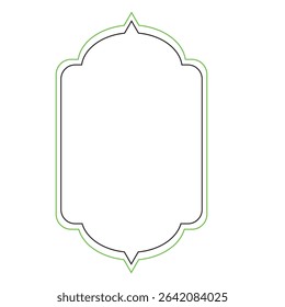 Islamic   Iranian Art Design Text Box Floral Vector Islamic floral design Islamic frame design  isolated on white or transparent  background 