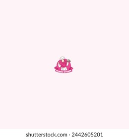 Islamic kitchen logo 
with pink and white color .