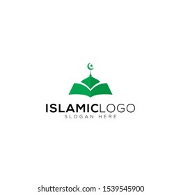 Islamic Knowledge Book Mosque Logo Template Stock Vector (royalty Free 