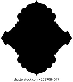 Islamic label emblem shape glyph pictogram symbol visual illustration showcasing intricate geometric designs and cultural motifs. Explore Islamic art through stylized shapes and traditional symbols