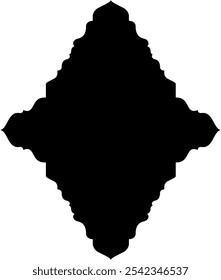 Islamisches Label Emblem Form Glyphe Piktogramm Symbol visuelle Illustration komplizierte geometrische Designs kulturelle Motive Entdecken Sie islamische ramadanische Kunst, Formen und traditionelle Symbole