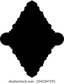 Islamisches Label Emblem Form Glyphe Piktogramm Symbol visuelle Illustration komplizierte geometrische Designs kulturelle Motive Entdecken Sie islamische ramadanische Kunst, Formen und traditionelle Symbole