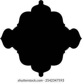 Islamisches Label Emblem Form Glyphe Piktogramm Symbol visuelle Illustration komplizierte geometrische Designs kulturelle Motive Entdecken Sie islamische ramadanische Kunst, Formen und traditionelle Symbole