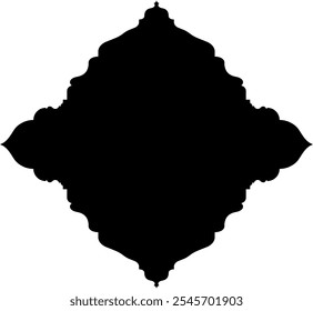 Islamic label emblem shape glyph pictogram symbol visual illustration showcasing intricate geometric designs and cultural motifs. Explore Islamic art through stylized shapes 