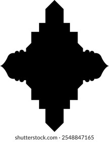 Etiqueta islámica emblema forma pictograma pictograma ilustración visual intrincados diseños geométricos motivos culturales Explore arte islámico ramadán, Formas y símbolos tradicionales