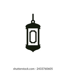 Islamic lamp icon vector design concept.