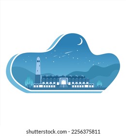 Islamische Landepage-Design-Vektorgrafik, islamische Design-Vorlage