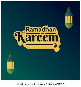 Islamic Lantern Background. Ramadan Kareem Template. Greeting Card