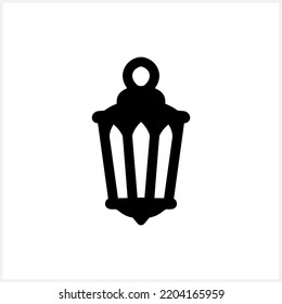 Islamic lantern clip art. Engraving lamp. Aid Mubarak symbol. Vector stock illustration. EPS 10