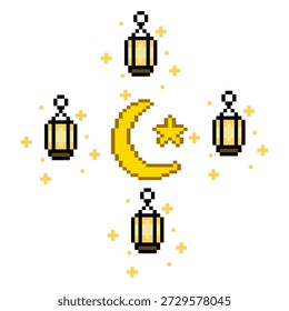 Lanterna Islâmica E Decoração Crescente