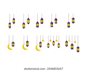 Islamic Lantern Decoration Element Set 