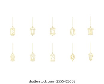 Islamic Lantern Design Element Set 