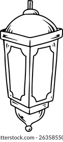 Islamic Lantern Doodle Illustration for Ramadan and Eid  