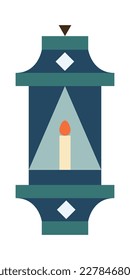 Islamic Lantern Element Illustration. Symbols of Ramadan Mubarak, Hanging Gold Lanterns, arabic lamps, lanterns moon, lantern element, star, art, vector and illustration