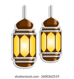 islamic lantern hand draw style 
