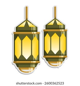 islamic lantern hand draw style 
