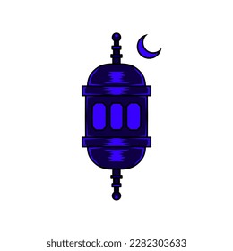 Islamic lantern icon, illustration of a lantern with an elegant concept, suitable for Ramadan and Eid designs
