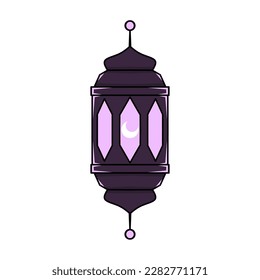 Islamic lantern icon, illustration of a lantern with an elegant concept, suitable for Ramadan and Eid designs
