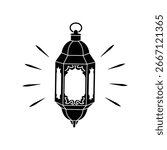 Islamic lantern icon illustration vector design template