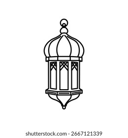 Ícone de lanterna islâmica ilustração vetor modelo de design