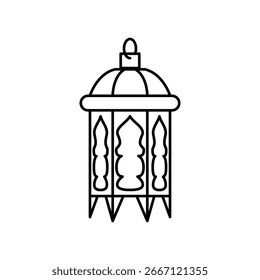 Ícone de lanterna islâmica ilustração vetor modelo de design