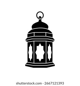 Icono de linterna islámica ilustración Vector diseño Plantilla