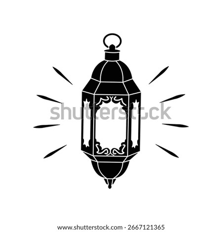 Islamic lantern icon illustration vector design template