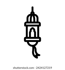 Islamic lantern icon or logo design isolated sign symbol vector illustration - high quality line style vector icon suitable for designers, web developers, displays and websites