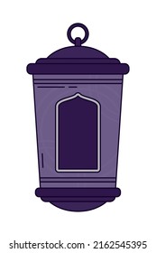 Islamische Laternensymbol auf weißem Hintergrund