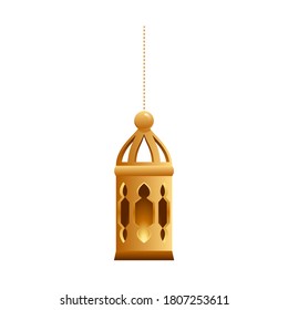 Islamic lantern icon. Lantern symbol for design, poster, web, app, printing