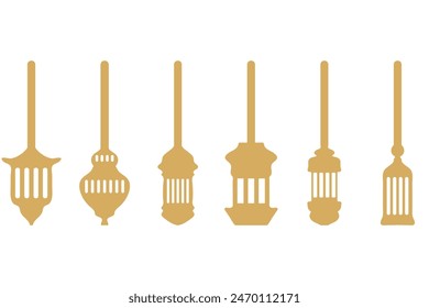 Islamic lantern illustration design set