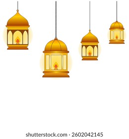Islamic lantern illustration icon, Graphic design, Vector icon