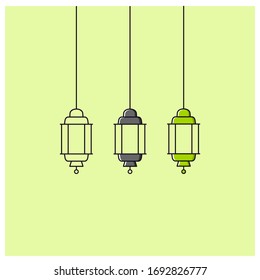 Diseño de vectores de iluminación islámica