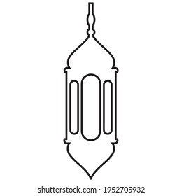 diseño de iconos del logotipo de la linterna islámica
